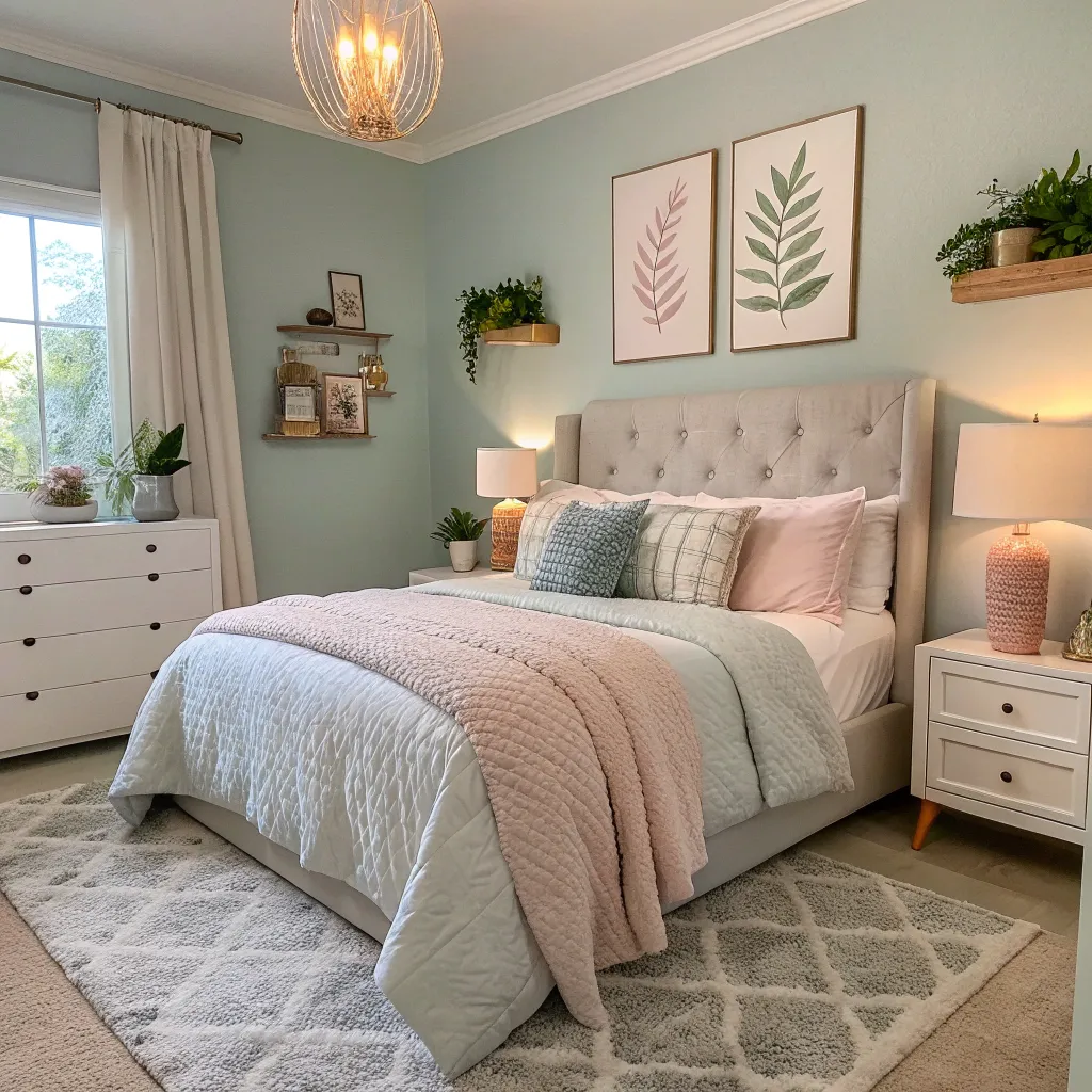 Emily Rivera's cozy and chic bedroom makeover.