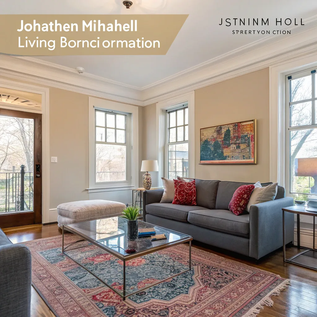 Johnathan Mitchell's stylish living room transformation.