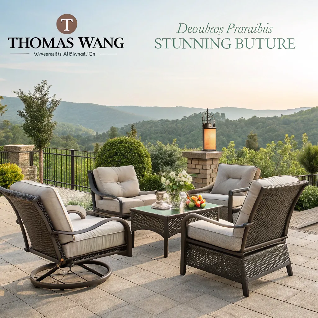 Thomas Wang's stunning outdoor patio set.